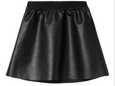 Name It black faux leather skirt